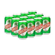 Cerveza Cristal, 24 latas de 355ml, ALC 4.9% VOL